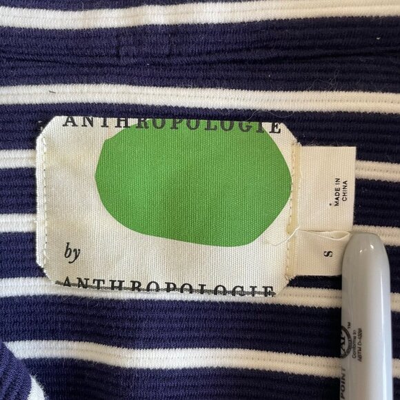 Anthropologie Jacket Size Small Striped Double Breasted Preppy Career Work - Picture 9 of 9